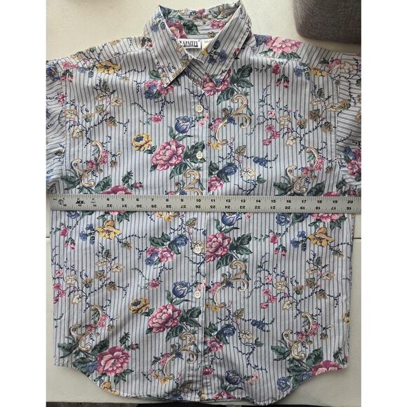 Floral Cottagecore Striped Button Down - Petite Medium - Picture 5 of 7
